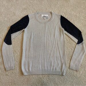 Aiko Metallic Lurex Sweater in Silver